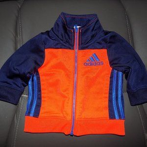 ADIDAS TRACK ZIP UP JACKET MULTI-COLOR SIZE 3 MONTHS INFANTS EUC